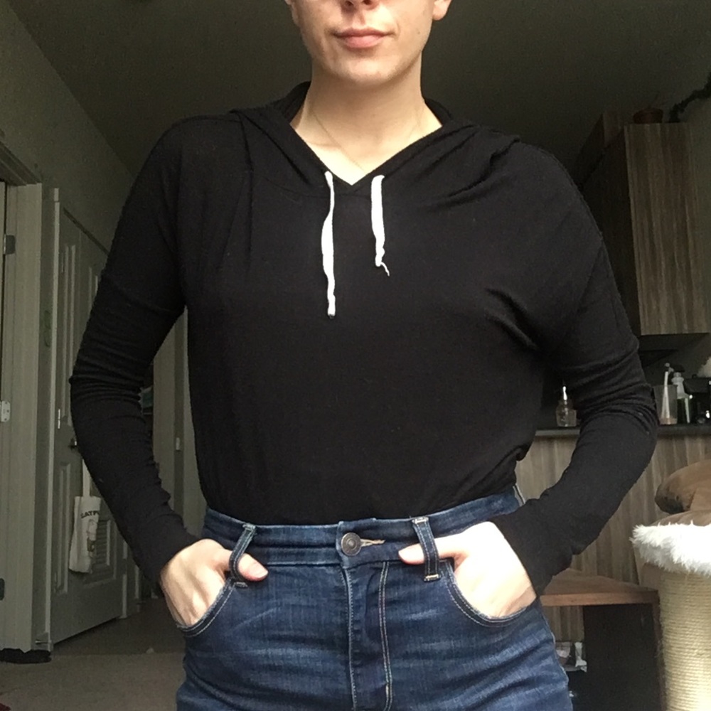 Lightweight black hoodie